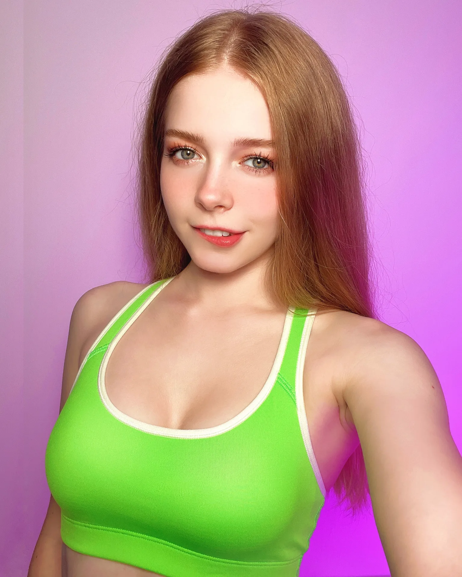Green sports top