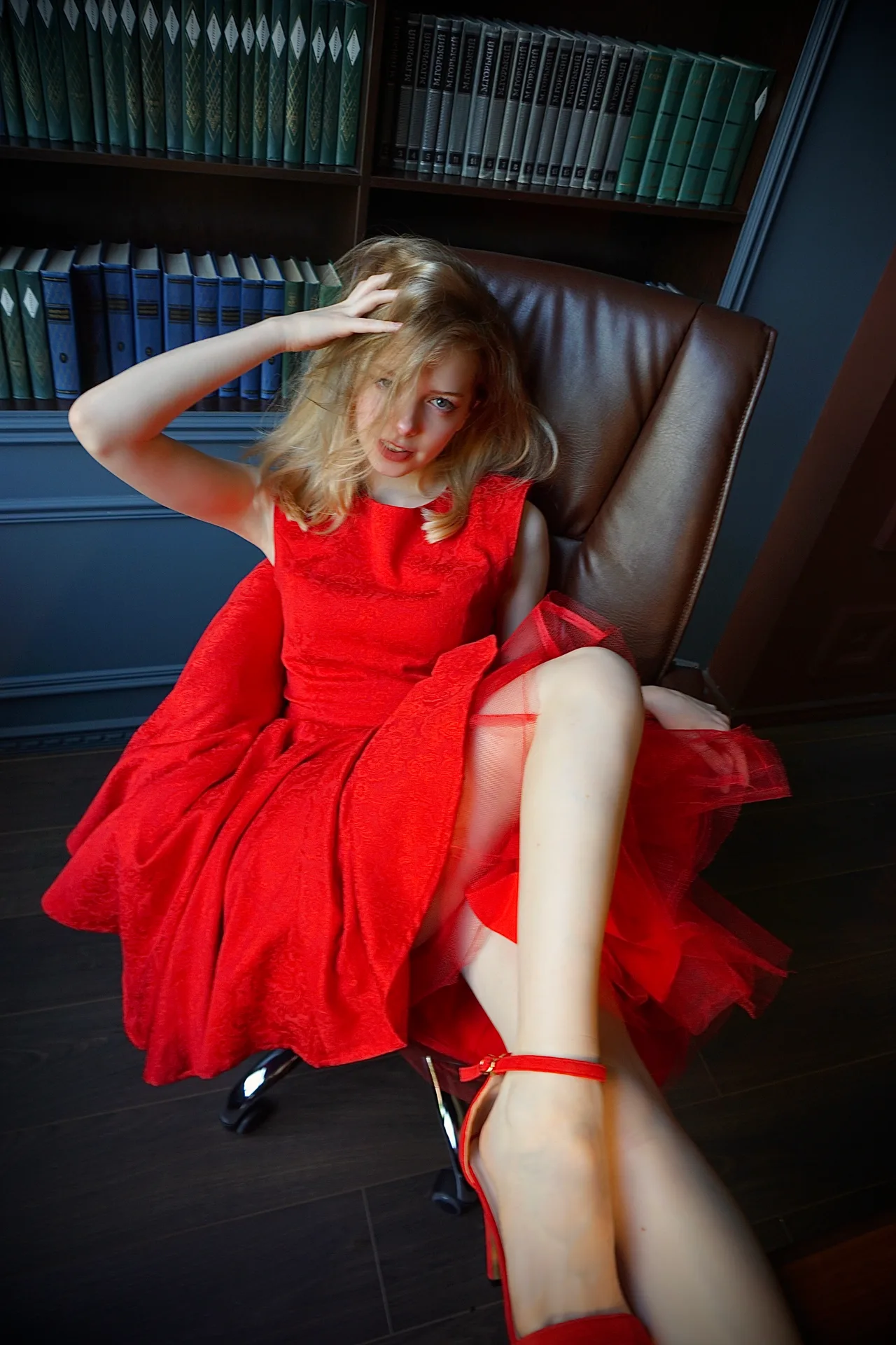 Red dress by the books